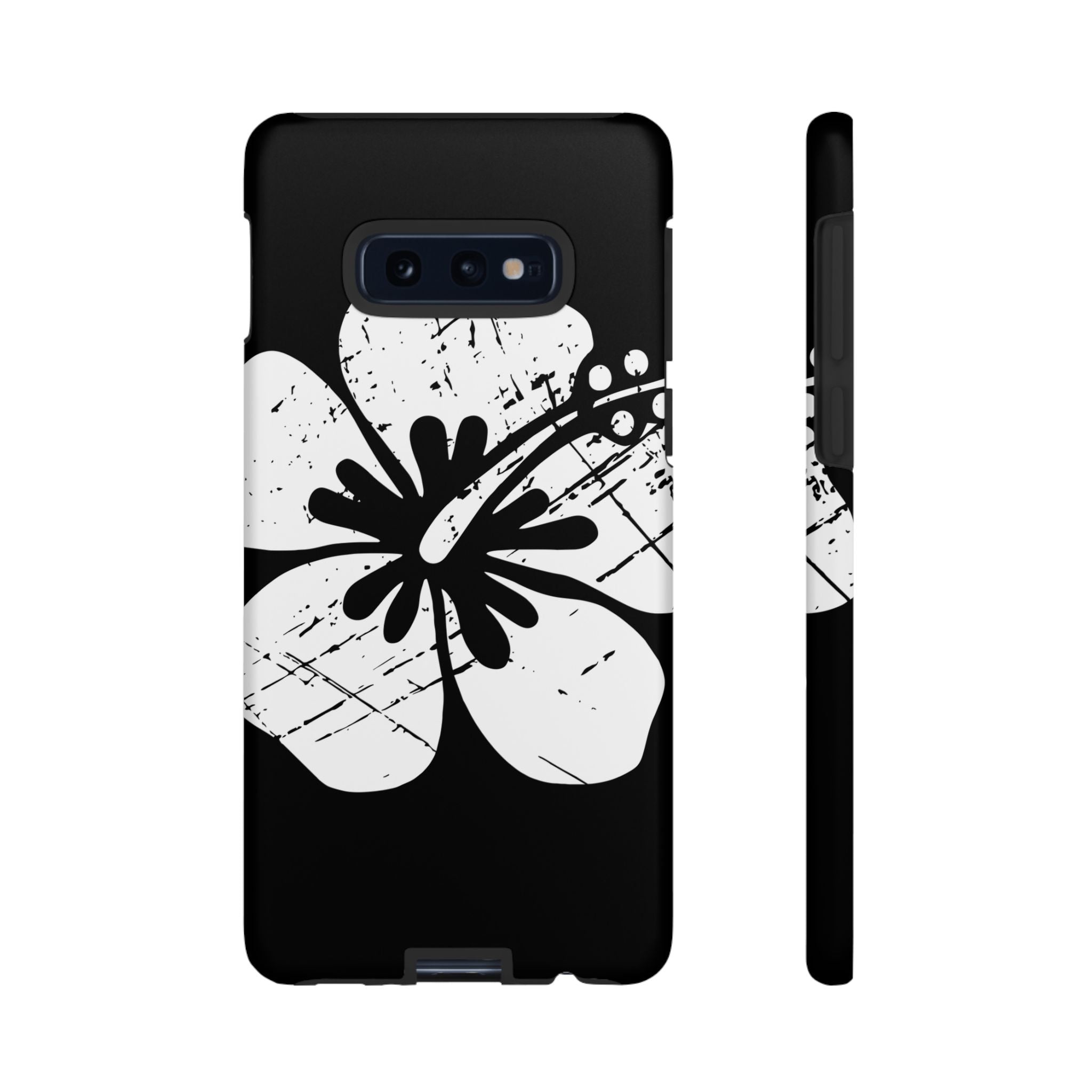 "The Classic Hibiscus" Phone Cover - Distressed Black