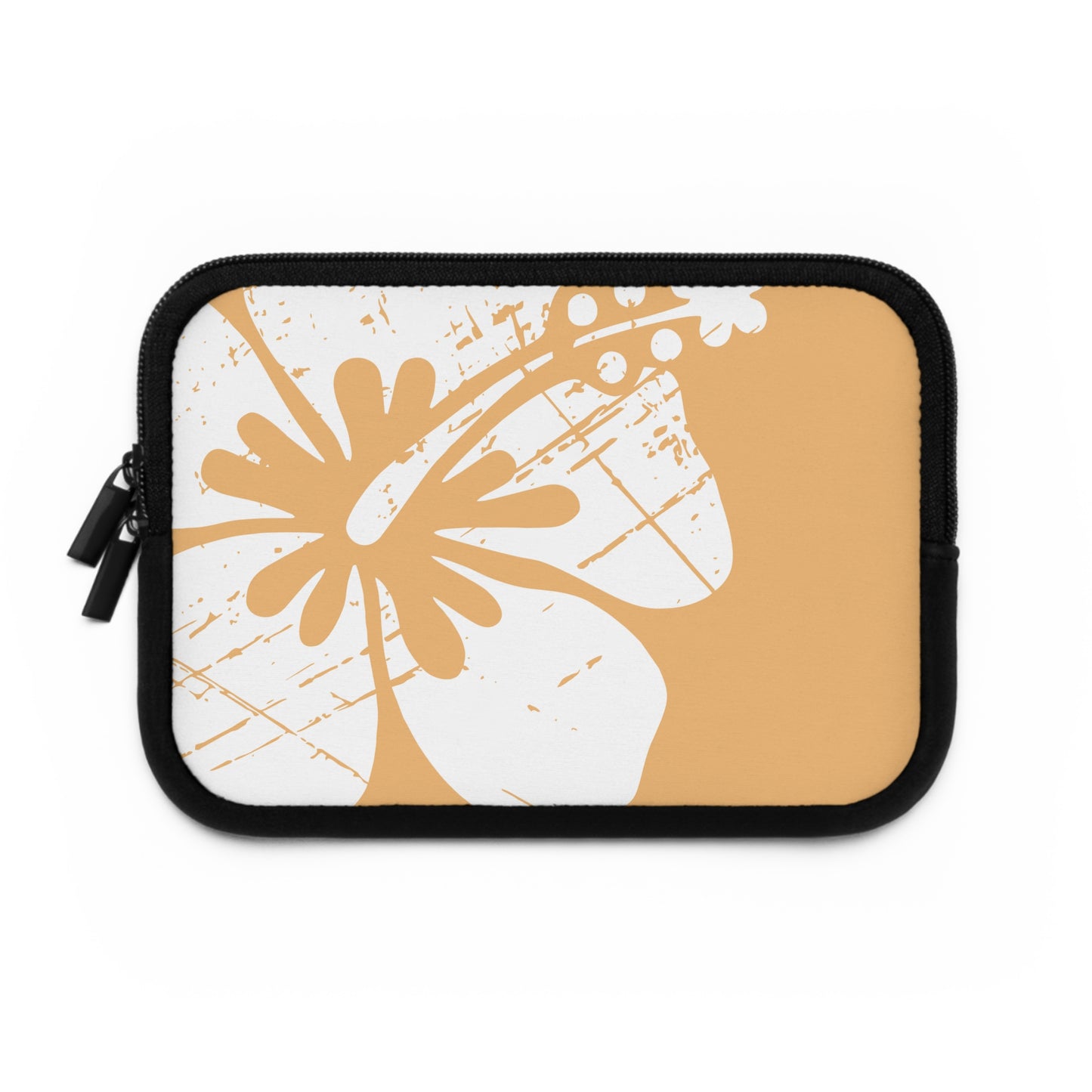 "The Classic Hibiscus" Laptop Sleeve - Distressed Orange