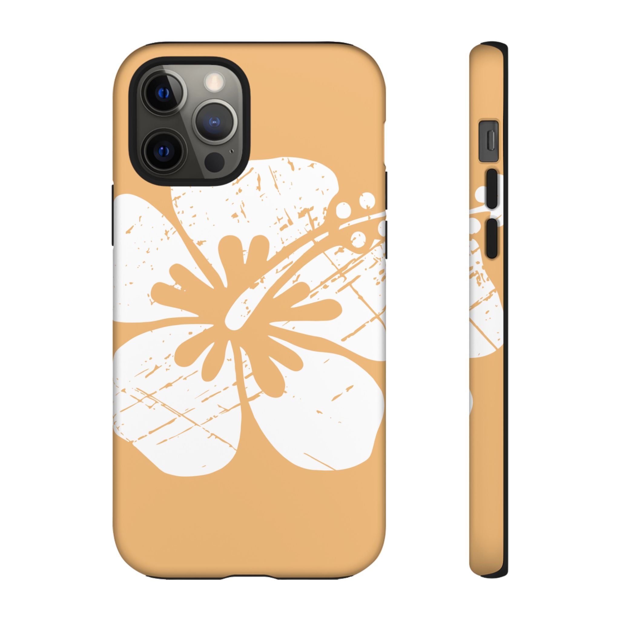 "The Classic Hibiscus" Phone Cover - Distressed Orange