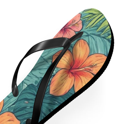 "Tropical Vibes" Flip Flops