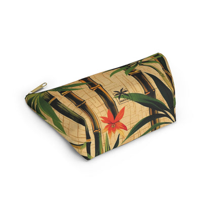 "Vintage Bamboo" Accessory Pouch w T-bottom