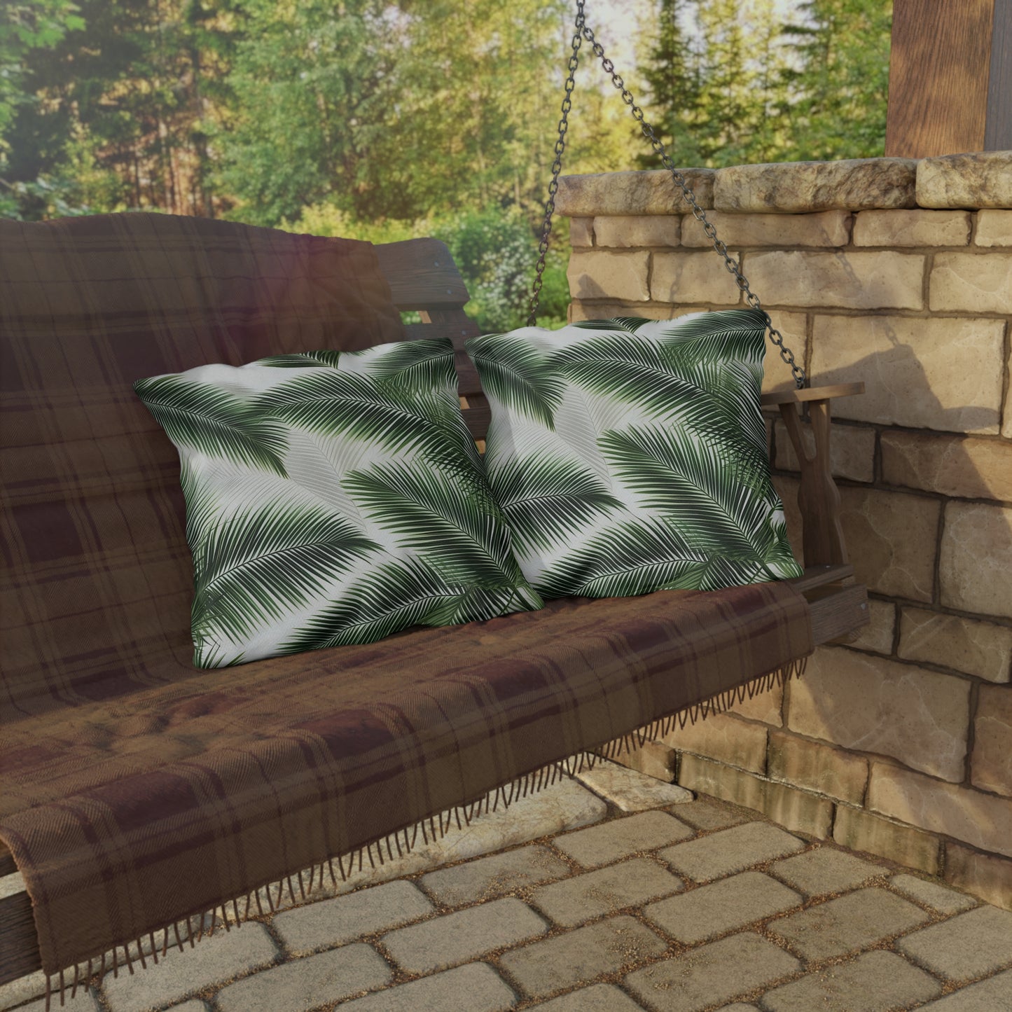 "The Palm Leaf" Outdoor Pillow