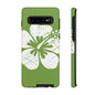 "The Classic Hibiscus"  Phone Case - Distressed Green