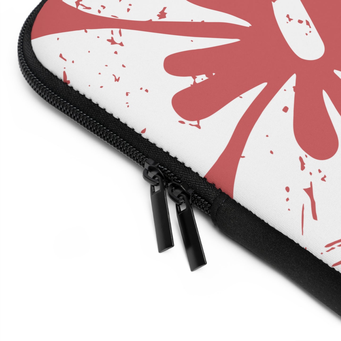 "The Classic Hibiscus" Laptop Sleeve - Distressed Red