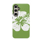 "The Classic Hibiscus"  Phone Case - Distressed Green