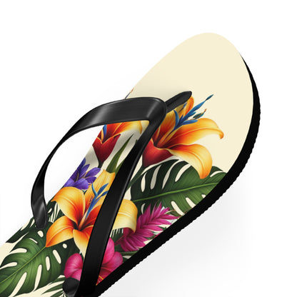 "Tropical Arrangement" Flip Flops