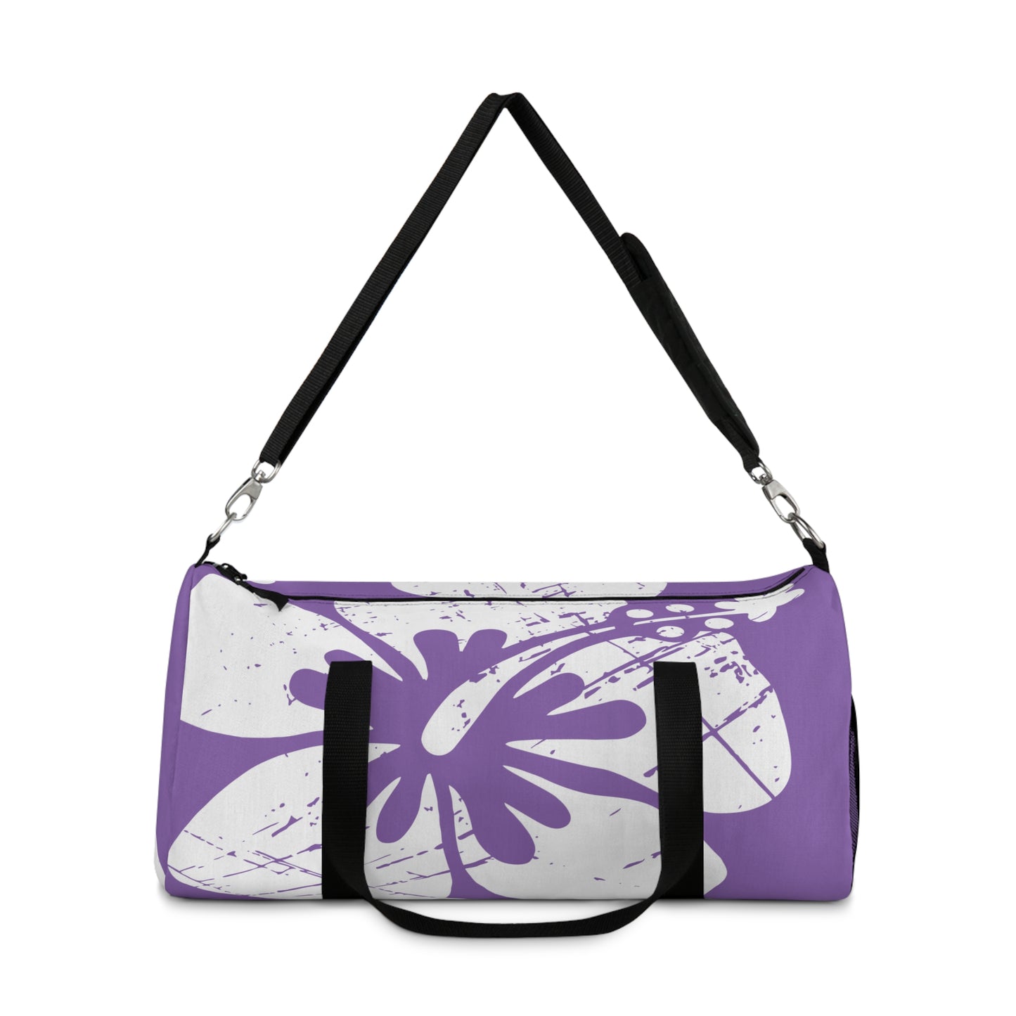 "The Classic Hibiscus" Duffel Bag - Distressed Ube Purple