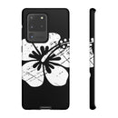 "The Classic Hibiscus" Phone Cover - Distressed Black