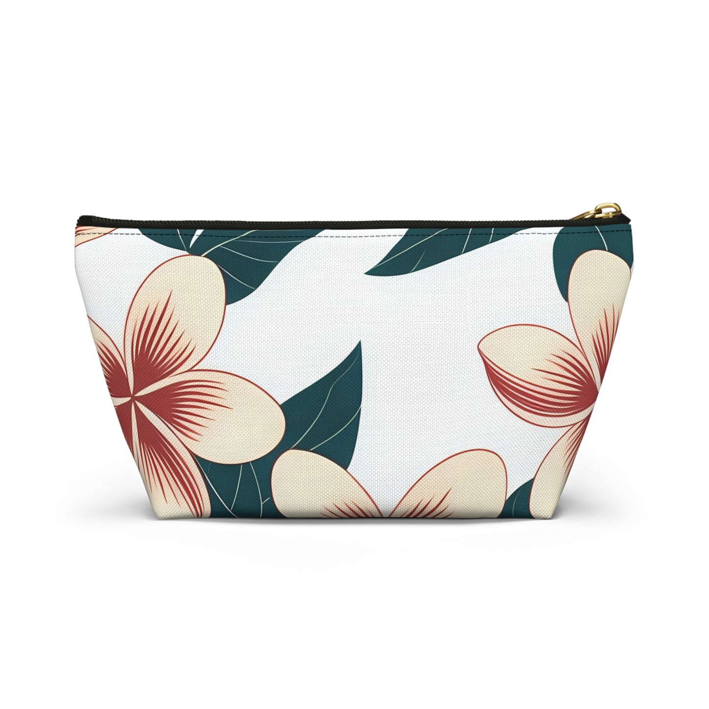 "The Plumeria"  Accessory Pouch w T-bottom