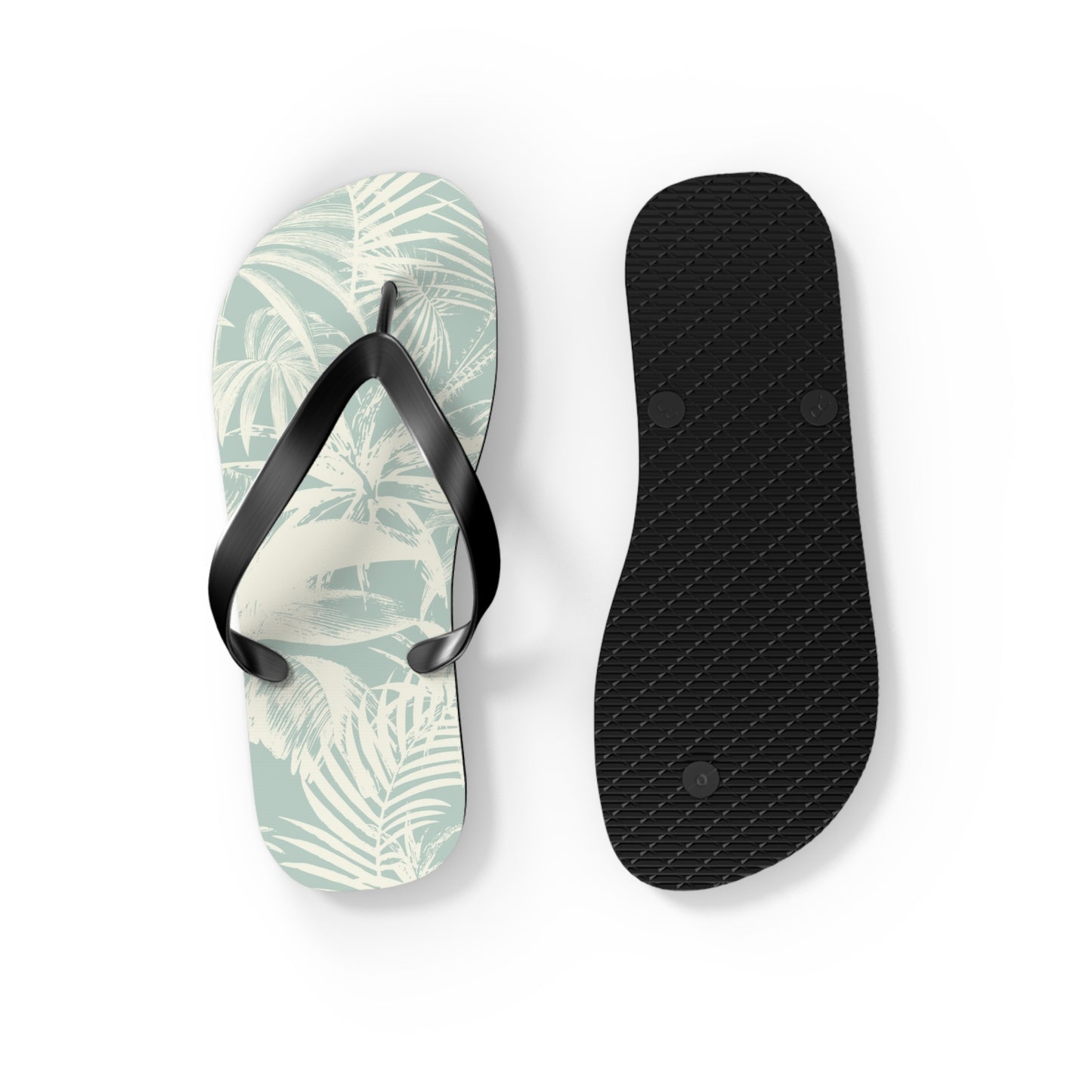 "Blue Palm" Flip Flops