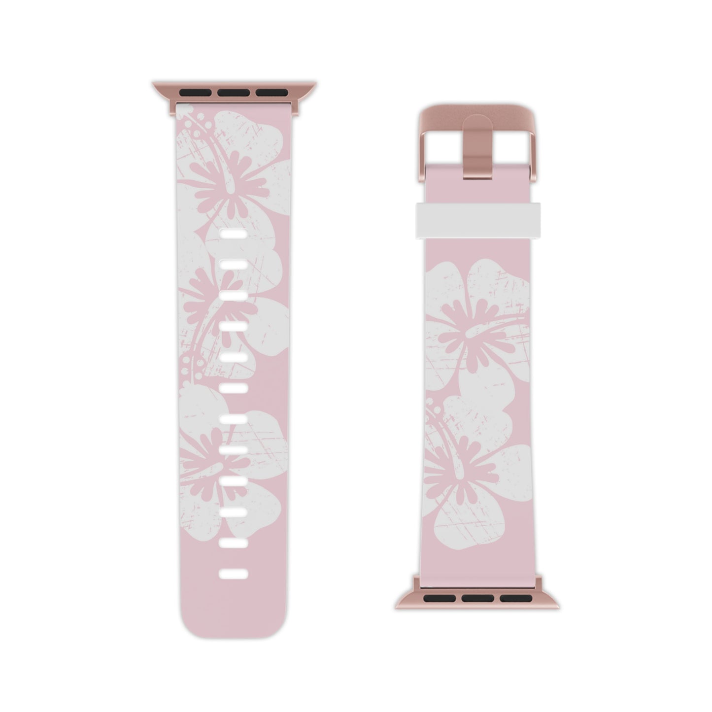 "The Classic Hibiscus" - Distressed Pink Watch Band for Apple Watch