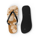 "The Classic Hibiscus" Flip Flop - Distressed Brown