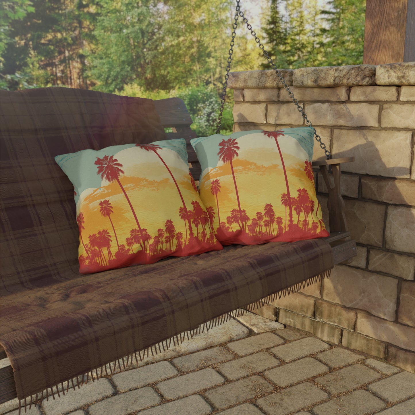 "Vintage California " Outdoor Pillow