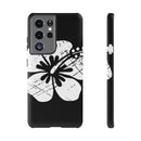 "The Classic Hibiscus" Phone Cover - Distressed Black