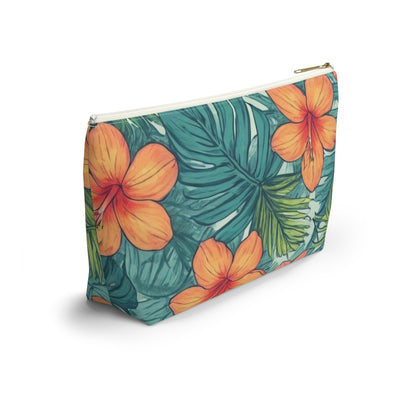 "Tropical Vibes" Accessory Pouch w T-bottom