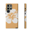 "The Classic Hibiscus" Phone Cover - Distressed Orange