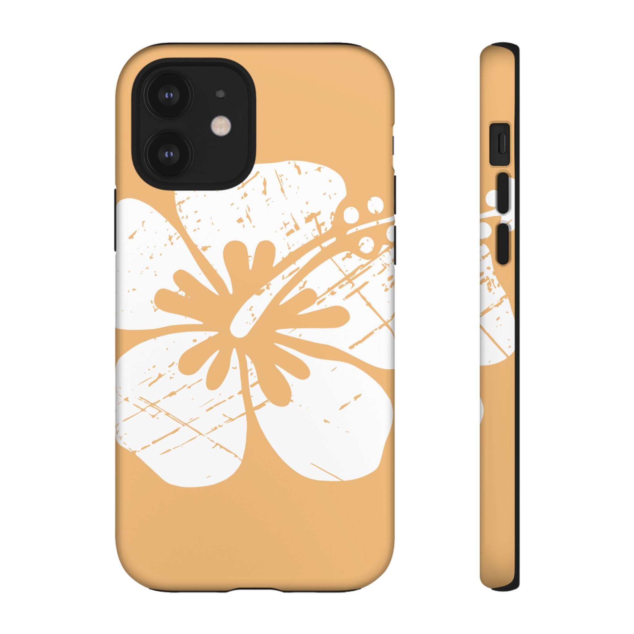 "The Classic Hibiscus" Phone Cover - Distressed Orange