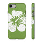 "The Classic Hibiscus"  Phone Case - Distressed Green