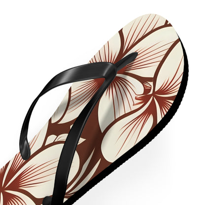 "The Plumeria"  Flip Flop - Mono Red