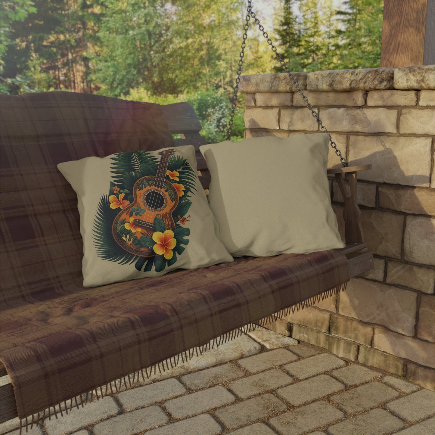 "The Ukulele"  Outdoor Pillow