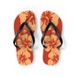 " The Classic Hibiscus" Flip Flop - Distressed Orange