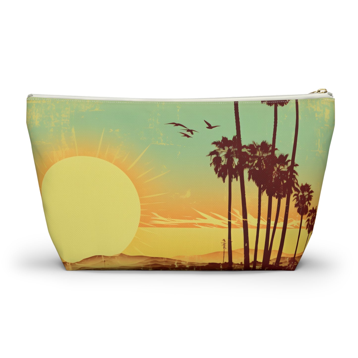 " The Californian"  Accessory Pouch w T-bottom - Black and White