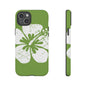 "The Classic Hibiscus"  Phone Case - Distressed Green