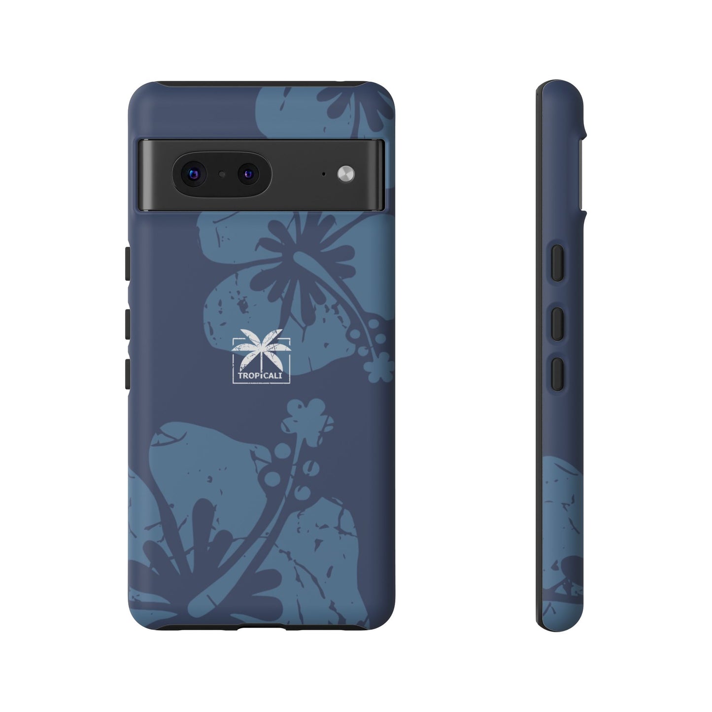 "The Classic Hibiscus" Phone Cover - Distressed Blue