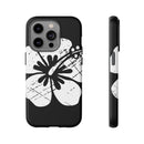 "The Classic Hibiscus" Phone Cover - Distressed Black