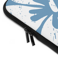"The Classic Hibiscus" Laptop Sleeve - Distressed Blue