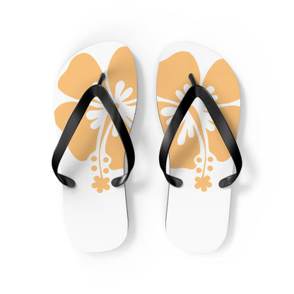 "Orange Hibiscus" Flip Flops