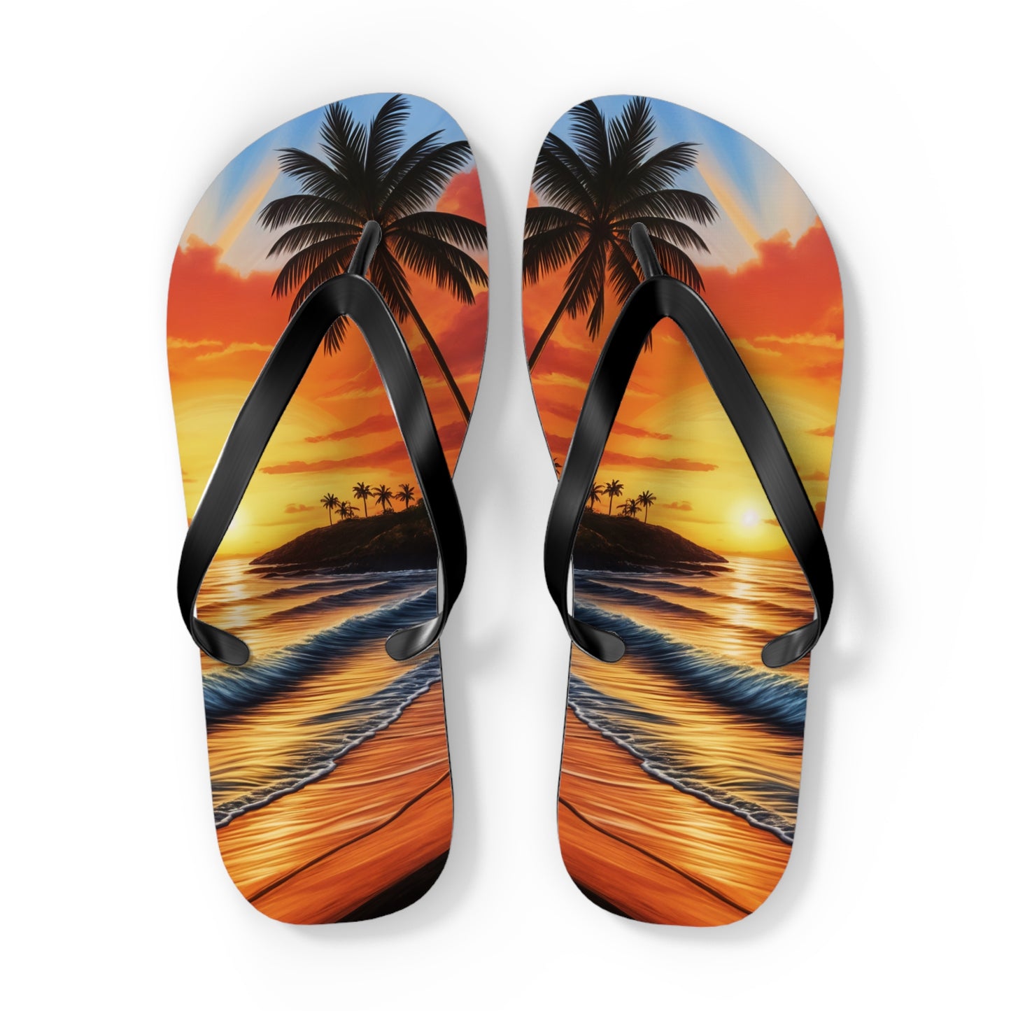 "Hawaiian Sunset" Flip Flops