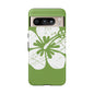 "The Classic Hibiscus"  Phone Case - Distressed Green