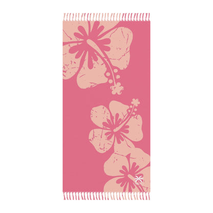 "The Classic Hibiscus"  Beach Cloth - Distressed Pink