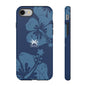 "The Classic Hibiscus" Phone Cover - Distressed Blue