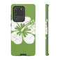 "The Classic Hibiscus"  Phone Case - Distressed Green