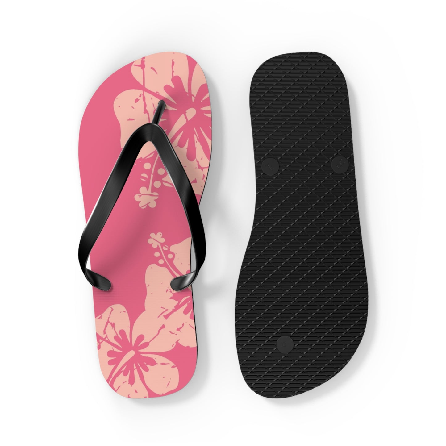 "The Classic Hibiscus" Flip Flop - Distressed Pink