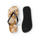 "The Classic Hibiscus" Flip Flop - Distressed Brown