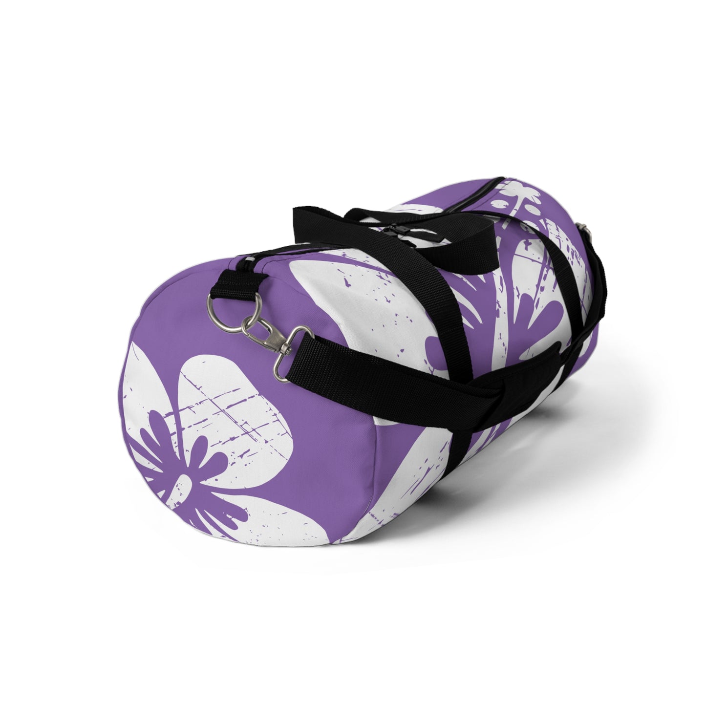 "The Classic Hibiscus" Duffel Bag - Distressed Ube Purple