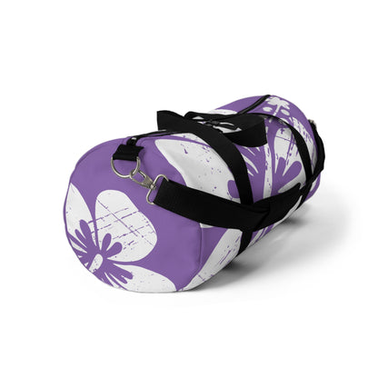 "The Classic Hibiscus" Duffel Bag - Distressed Ube Purple