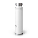 Orange Hibiscus Copper Insulated Bottle with cap, 22oz
