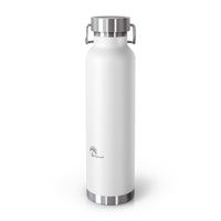 Orange Hibiscus Copper Insulated Bottle with cap, 22oz