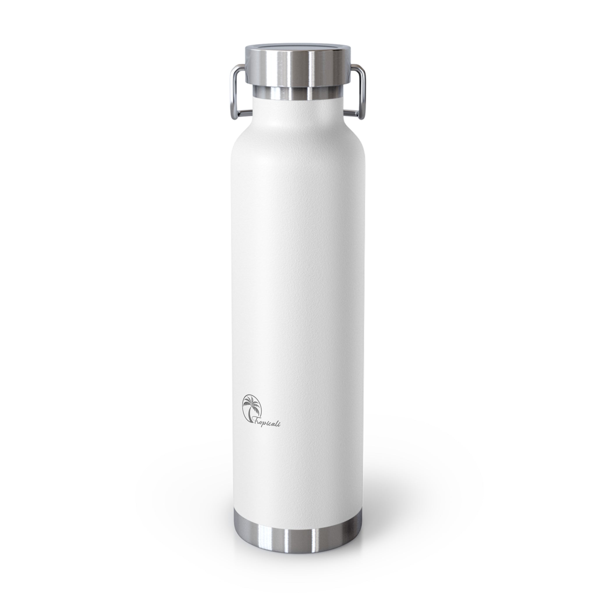 Orange Hibiscus Copper Insulated Bottle with cap, 22oz
