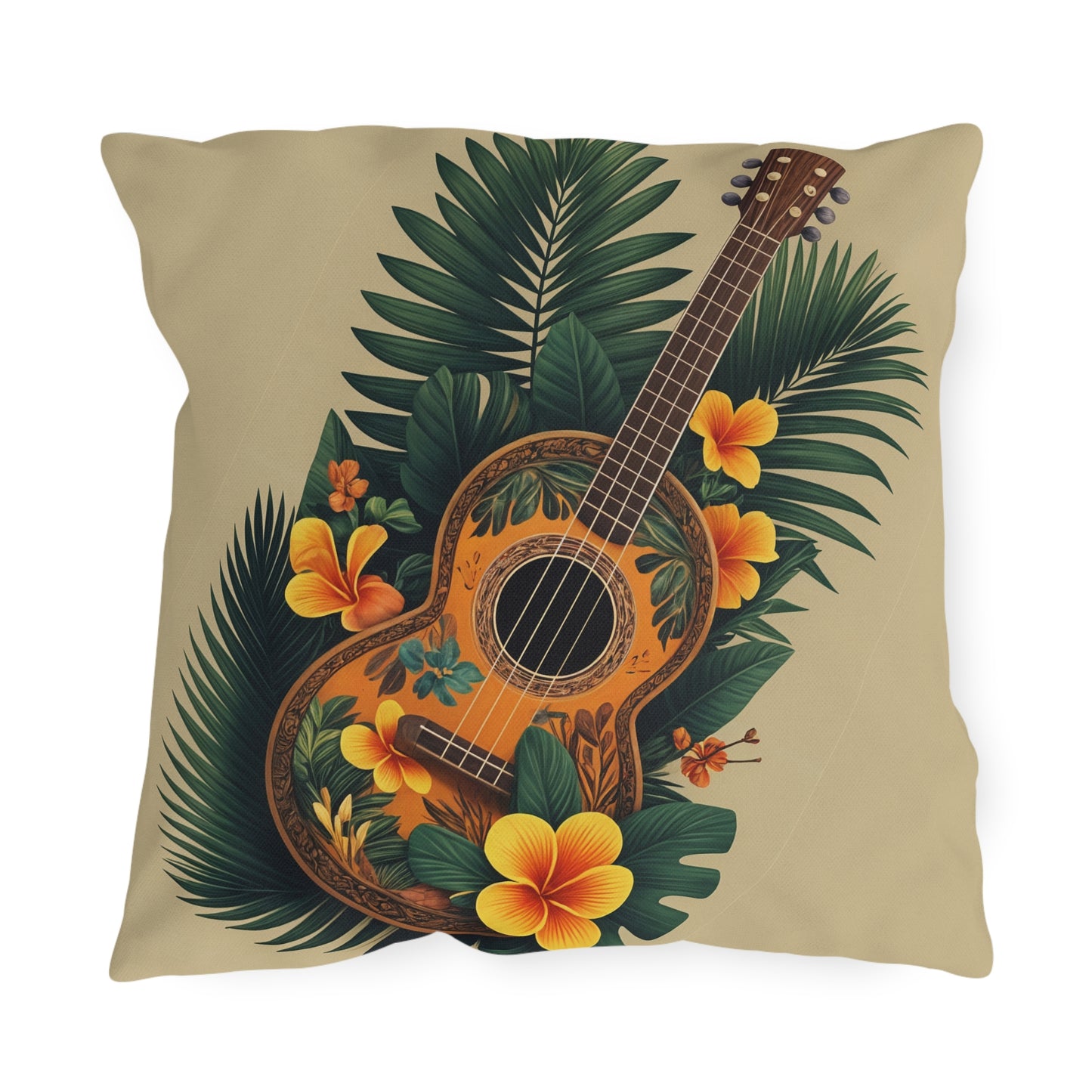 "The Ukulele"  Outdoor Pillow