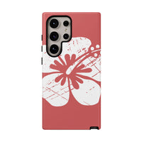 "The Classic Hibiscus" Phone Cover - Distressed Red