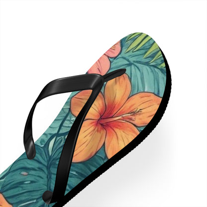 "Tropical Vibes" Flip Flops