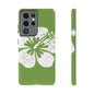 "The Classic Hibiscus"  Phone Case - Distressed Green