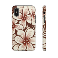 "The Plumeria" Phone Case - Mono Red