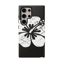 "The Classic Hibiscus" Phone Cover - Distressed Black