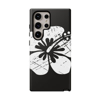 "The Classic Hibiscus" Phone Cover - Distressed Black
